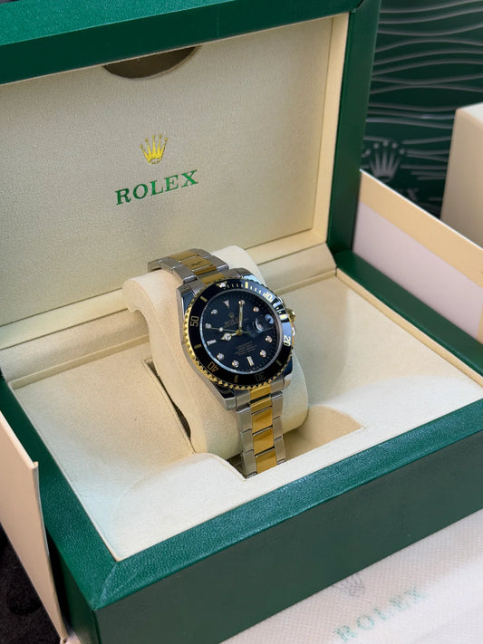 Rolex Submariner Date Two Tone Gold & Black