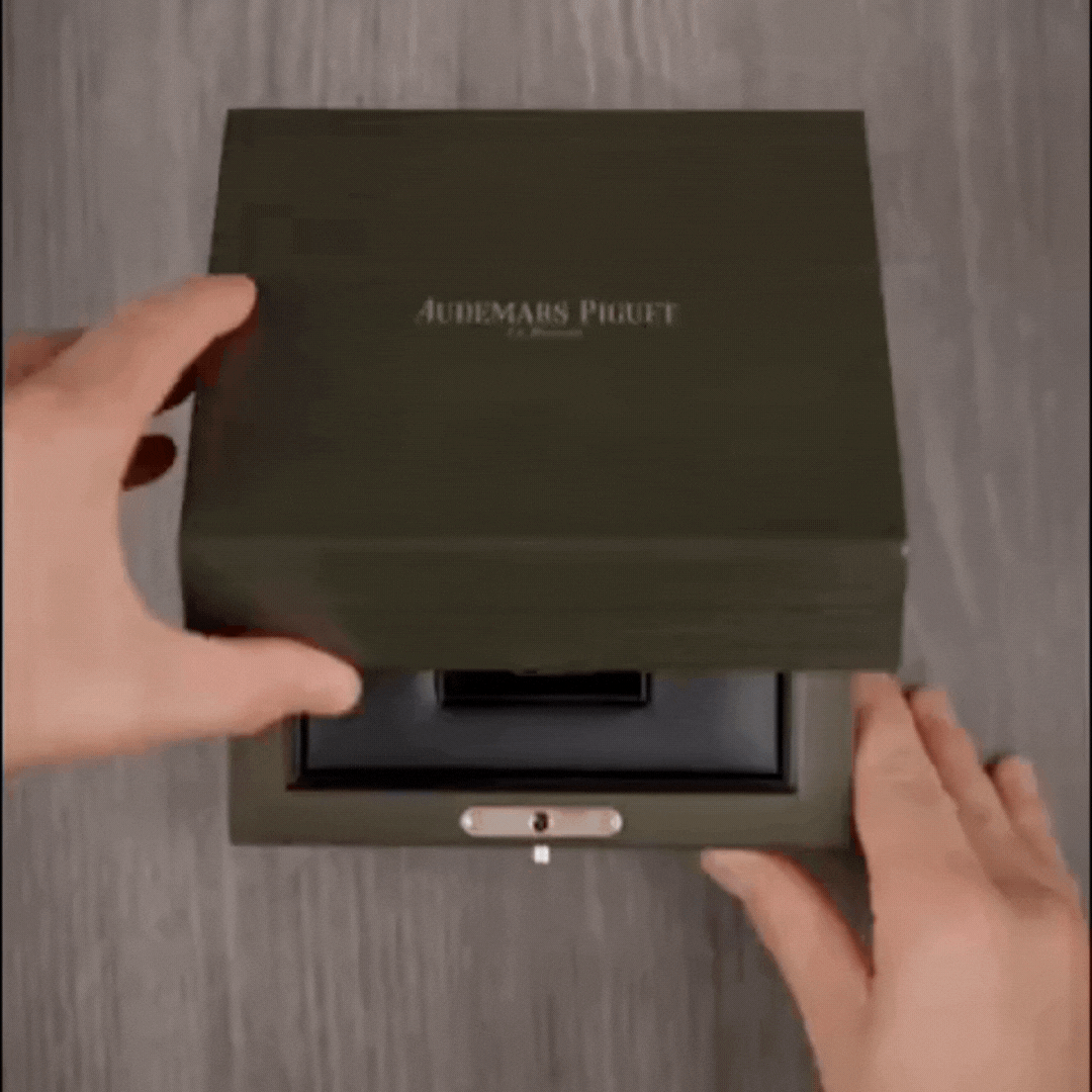 Silver Audemars Piguet With Black Dial