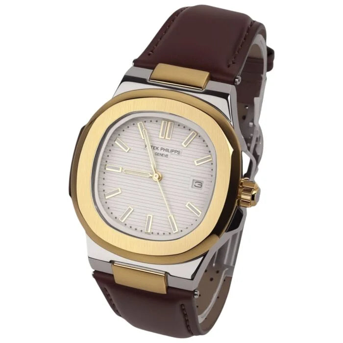 Patek Philippe With White Dial (Leather Strap)